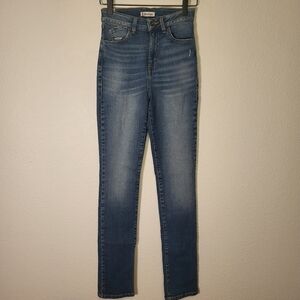Morrison The Friend Mid-Rise Straight Leg Denim Jeans in Indigo Wash size 25